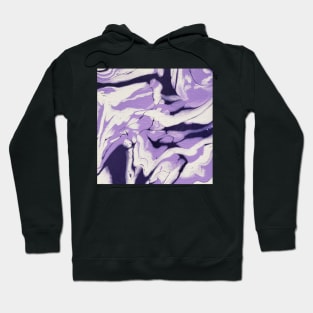 Lilac, purple, and white acrylic pour Hoodie